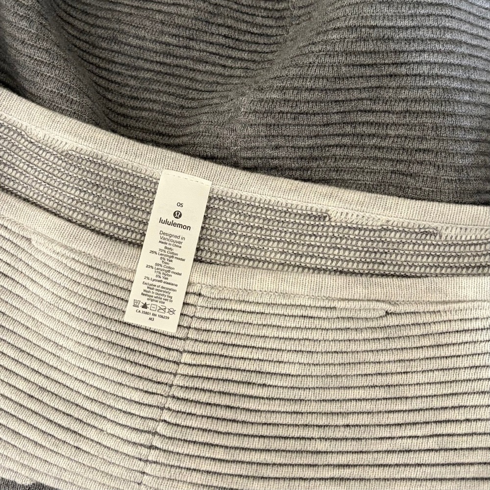 LULULEMON It All Lines Up Poncho Heathered Core Ultra Light Grey Medium Grey O/S - Picture 13 of 14